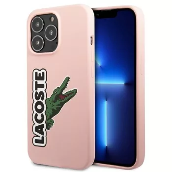   Lacoste LCHC13LSHI iPhone 13 Pro/13 6,1", hátlap, tok Silicone Head Crocodile, rózsaszín