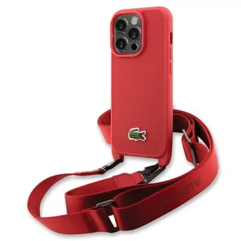   Lacoste LCHCP14LSPVCR iPhone 14 Pro 6.1", piros hátlap, tok Iconic Petit Pique Crossbody