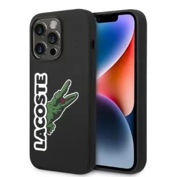   Lacoste LCHCP14XSHK iPhone 14 Pro Max 6,7", hátlap, tok Silicone Head Crocodile, fekete