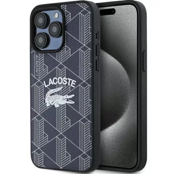   Lacoste LCHMP15LPIGV iPhone 15 Pro 6.1" hátlap, tok, Monogram Vintage Logo Magsafe, sötétkék