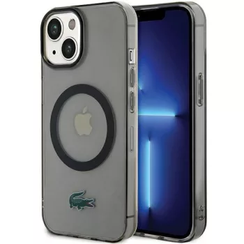   Lacoste LCHMP15MULOK iPhone 15 Plus/14 Plus 6.7" hátlap, tok, Transparent Magsafe, fekete