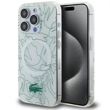   Lacoste LCHMP15XUREH iPhone 15 Pro Max 6.7" fehér hátlap, tok, Double Layer Repeat Magsafe,