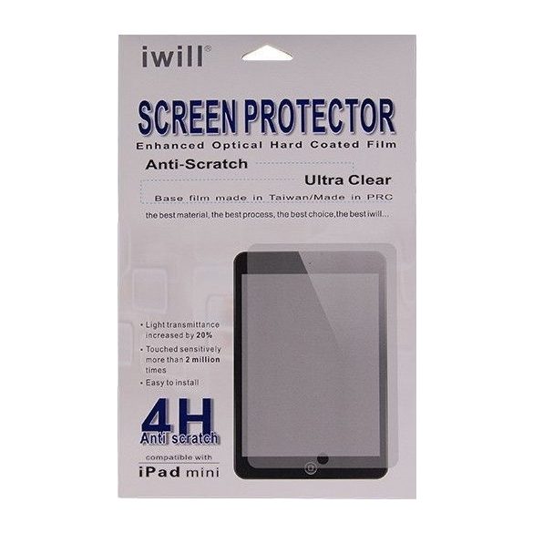 Iwill iPad Air/Air2 karcálló 4 rétegű kijelzővédő fólia , átlátszó