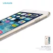 Apple iPhone 6/6S USAMS Dazzle műanyag hátlap, tok fém felirattal, arany