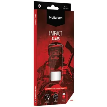   MyScreen ImpactGLASS iPhone 12/12 Pro 6.1", fekete ütésálló hibrid üvegfólia 8H