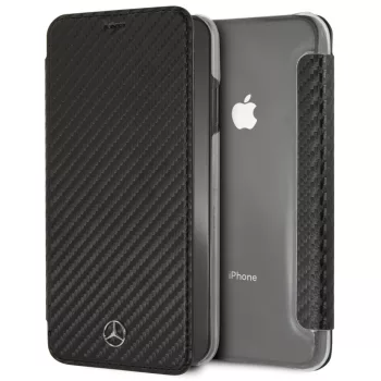   Mercedes-Benz iPhone Xs Max (6.5) Dynamic (MEFLBKI65CFBK) oldalra nyíló tok, fekete