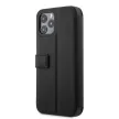 Mercedes-Benz iPhone 12 Pro Max Leather Urban (MEFLBKP12LARMBK) eredeti bőr oldalra nyíló tok, fekete