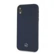 Mercedes-Benz iPhone Xs Max Silicone Microfiber (MEHCI65SILNA) hátlap, tok, kék