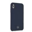 Mercedes-Benz iPhone Xs Max Silicone Microfiber (MEHCI65SILNA) hátlap, tok, kék