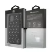 Mercedes MEHCP12LPSQBK iPhone 12 Pro Max 6,7" hátlap, tok Leather Stars Pattern, fekete