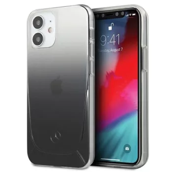   Mercedes MEHCP12SCDOBK iPhone 12 mini 5,4" hátlap, tok Leather Perforated Area, fekete