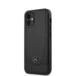 Mercedes-Benz iPhone 12 Mini Leather Urban eredeti bőr (MEHCP12SARMBK) hátlap, tok, fekete