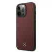 Mercedes iPhone 13 Pro Leather Stars Pattern (MEHCP13LPSQRE) hátlap, tok, piros