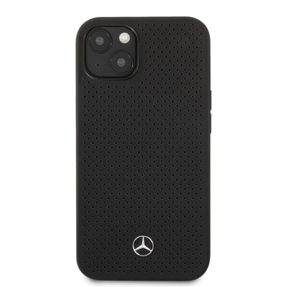 Mercedes-Benz iPhone 13 Mini Genuine Leather eredeti bőr (MEHCP13SDELBK) hátlap, tok, fekete
