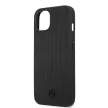Mercedes-Benz iPhone 13 Mini Genuine Leather Meshed eredeti bőr (MEHCP13SMBLBK) hátlap, tok, fekete