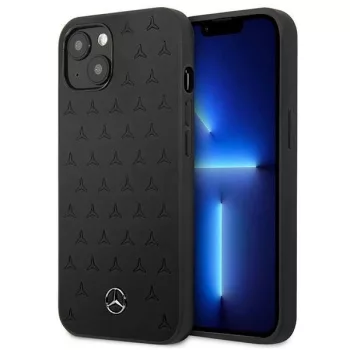   Mercedes MEHCP13SPSQRE iPhone 13 mini 5,4" hátlap, tok Leather Stars Pattern, piros