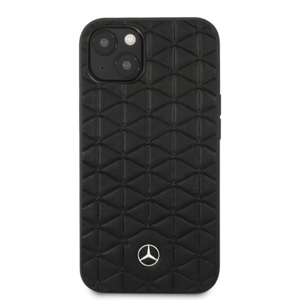 Mercedes-Benz iPhone 13 Mini Genuine Leather Quilted eredeti bőr (MEHCP13SSPSBK) hátlap, tok, fekete