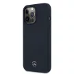 Mercedes-Benz iPhone 13 Pro Max Silicone Microfiber (MEHCP13XSILNA) hátlap, tok, sötétkét