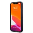 Mercedes-Benz iPhone 13 Pro Max Silicone Microfiber (MEHCP13XSILNA) hátlap, tok, sötétkét