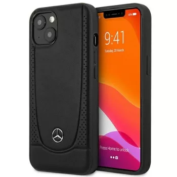   Mercedes MEHCP14MARMRE iPhone 14 Plus 6.7 " hátlap, tok Leather Urban Bengale, fekete