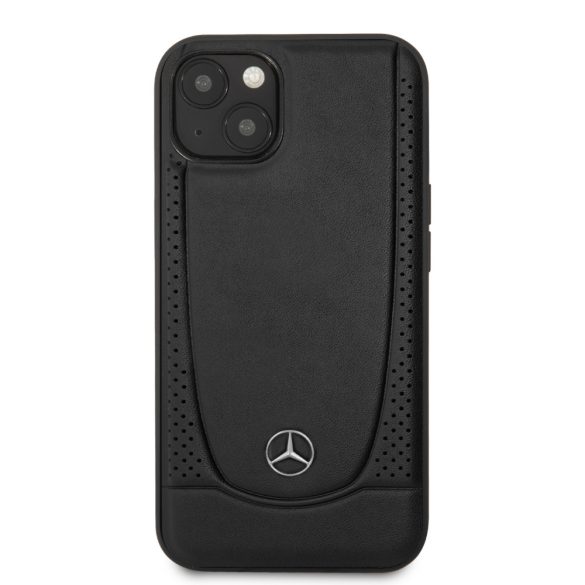 Mercedes iPhone 14 Leather Urban valódi bőr (MEHCP14SARMBK) hátlap, tok, fekete