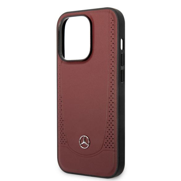 Mercedes iPhone 14 Pro Max Leather Urban Bengale (MEHCP14XARMRE) hátlap, tok, piros