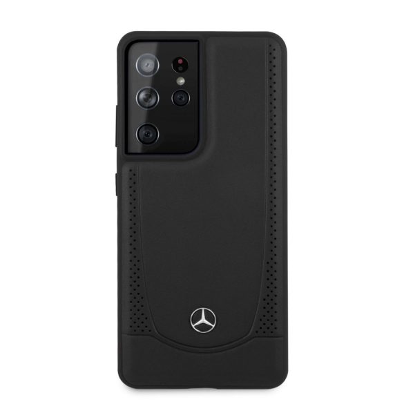 Mercedes-Benz Samsung Galaxy S21 Ultra Leather Urban eredeti bőr (MEHCS21LARMBK) hátlap tok, fekete