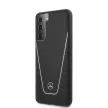 Mercedes-Benz Samsung Galaxy S21 Leather Urban (MEHCS21SCLSSI) eredeti bőr oldalra nyíló tok, ezüst