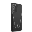 Mercedes-Benz Samsung Galaxy S21 Leather Urban (MEHCS21SCLSSI) eredeti bőr oldalra nyíló tok, ezüst