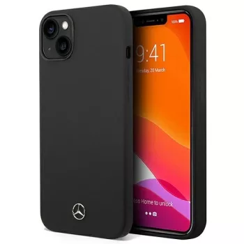   Mercedes MEHMP14XSILBK iPhone 14 Pro Max 6.7" hátlap, tok Silicone Line Magsafe, fekete