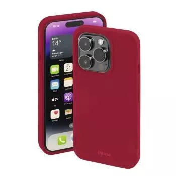   Hama Magsafe Magcase Finest Feel Pro iPhone 14 Pro, MagSafe hátlap, tok, piros