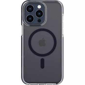   Tech21 EvoCrystal MagSafe iPhone 15 Pro Max MagSafe hátlap tok, titanium-sötétkék