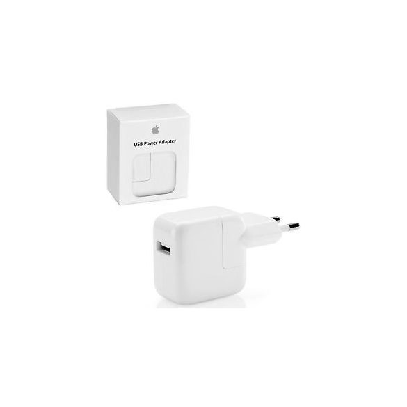 Apple A1401 A1357 gyári hálózati töltő adapter, 12W 2.4A, USB, fehér