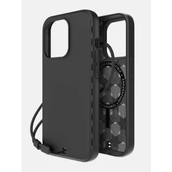   Bodyguardz Paradigm Pro Magsafe Case iPhone 15 Pro MagSafe hátlap + csuklópánt, fekete