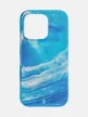 Bodyguardz Carve Marble Magsafe Case iPhone 15 Pro MagSafe hátlap + csuklópánt, tok, kék-fehér