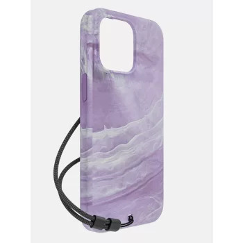   Bodyguardz Carve Marble Magsafe Case iPhone 15 Pro Max MagSafe hátlap + csuklópánt, tok, lila-fehér