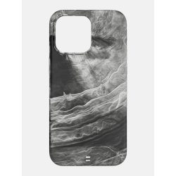   Bodyguardz Carve Marble Magsafe Case iPhone 15 Pro Max Magsafe kompatibilis hátlap + csuklópánt, tok, fekete-fehér