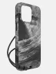 Bodyguardz Carve Marble Magsafe Case iPhone 15 Pro Max MagSafe hátlap + csuklópánt, tok, fekete-fehér