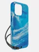 Bodyguardz Carve Marble Magsafe Case iPhone 15 Pro Max MagSafe hátlap + csuklópánt, tok, kék-fehér