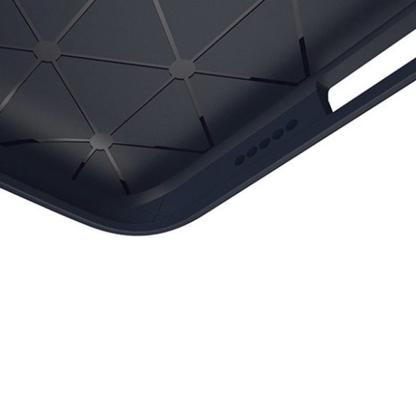 Carbon Case Flexible Huawei P20 Lite (2019) hátlap, tok, sötétkék