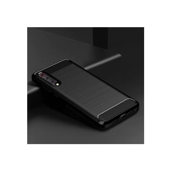 Carbon Case Flexible Xiaomi Mi A3/Mi CC9e hátlap, tok, fekete