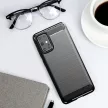 Carbon Case Flexible Samsung Galaxy S20 Plus hátlap, tok, fekete