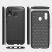 Carbon Case Flexible Samsung Galaxy A20/A30/A50/A50s/A30s hátlap, tok, sötétkék