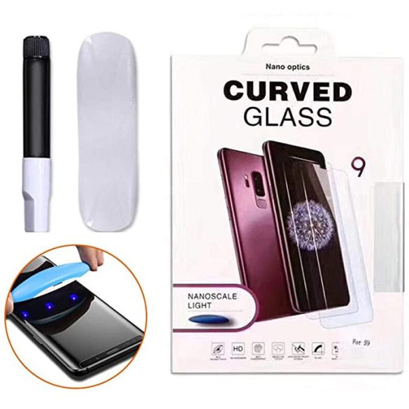 Samsung Galaxy S20 UV 5D Full Glue teljes kijelzős edzett üvegfólia (tempered glass), 9H keménységű, átlátszó