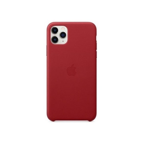 Apple gyári iPhone 11 Pro Leather eredeti bőr hátlap, tok, piros