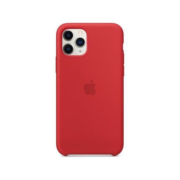 Apple gyári iPhone 11 Pro Max szilikon hátlap, tok, piros