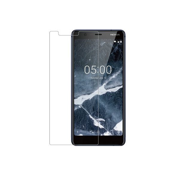 Nokia 5.1 LCD Glass Screen kijelzővédő edzett üvegfólia (tempered glass) 9H keménységű (nem teljes kijelzős 2D sík üvegfólia), átlátszó