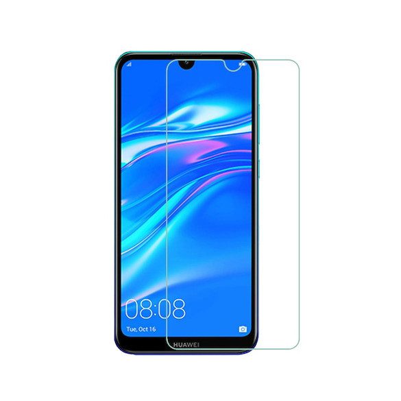 Huawei Y7 (2019) kijelzővédő edzett üvegfólia (tempered glass) 9H keménységű, átlátszó