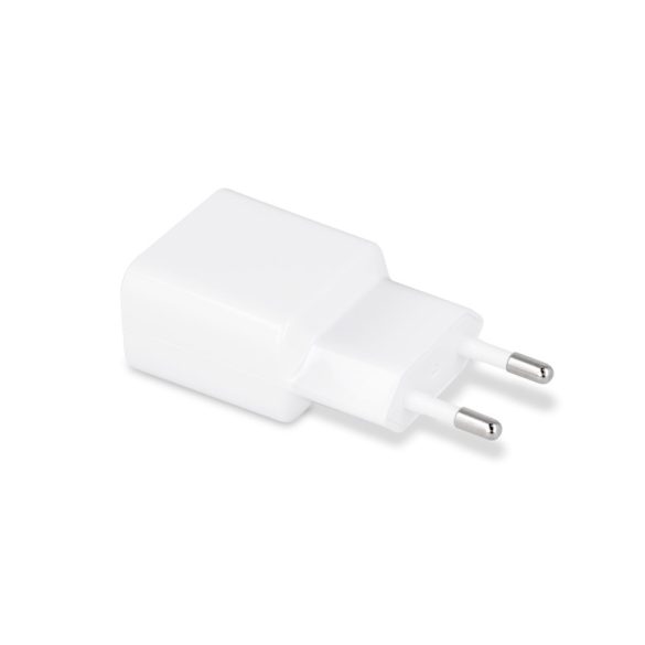 Maxlife MXTC-01 hálózati töltő adapter, 1 USB-A, gyorstöltő, 2.1A + USB-C kábel, fehér