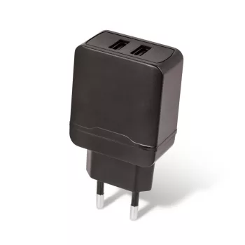   MaxLife MXTC-02 2xUSB hálózati töltő adapter, gyorstöltő, 2.4A, fekete